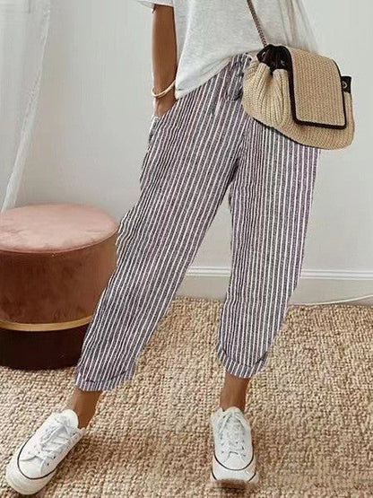 Multicolor Printed Casual Pants Kelly For Women Vibrant All Day Comfort And Style