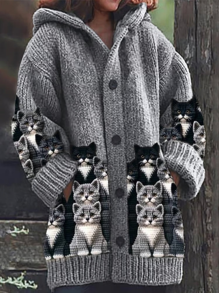 Eloura-Moda | Weird Cat Cardigan
