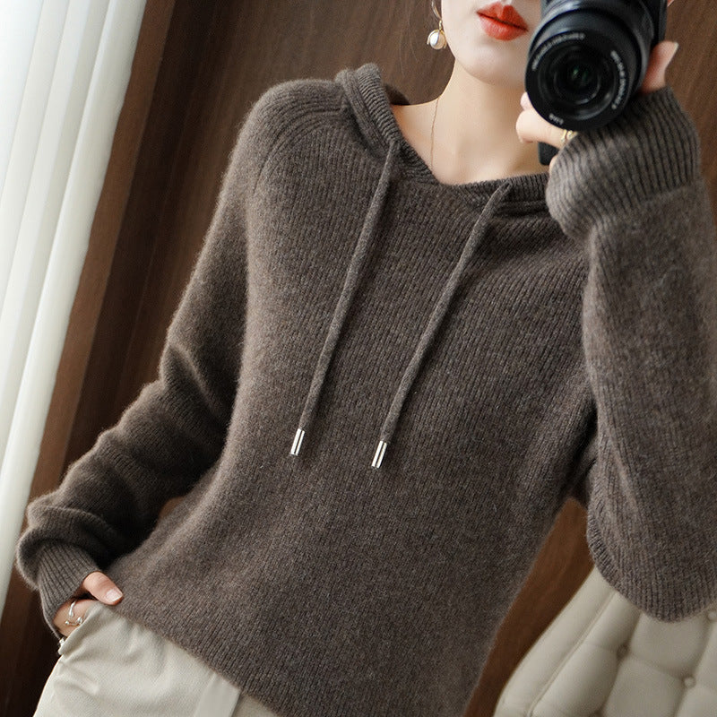Maya Cashmere Hoodie Sweater For Women Luxurious Soft Warmth Premium Cashmere Blend Winter Essential