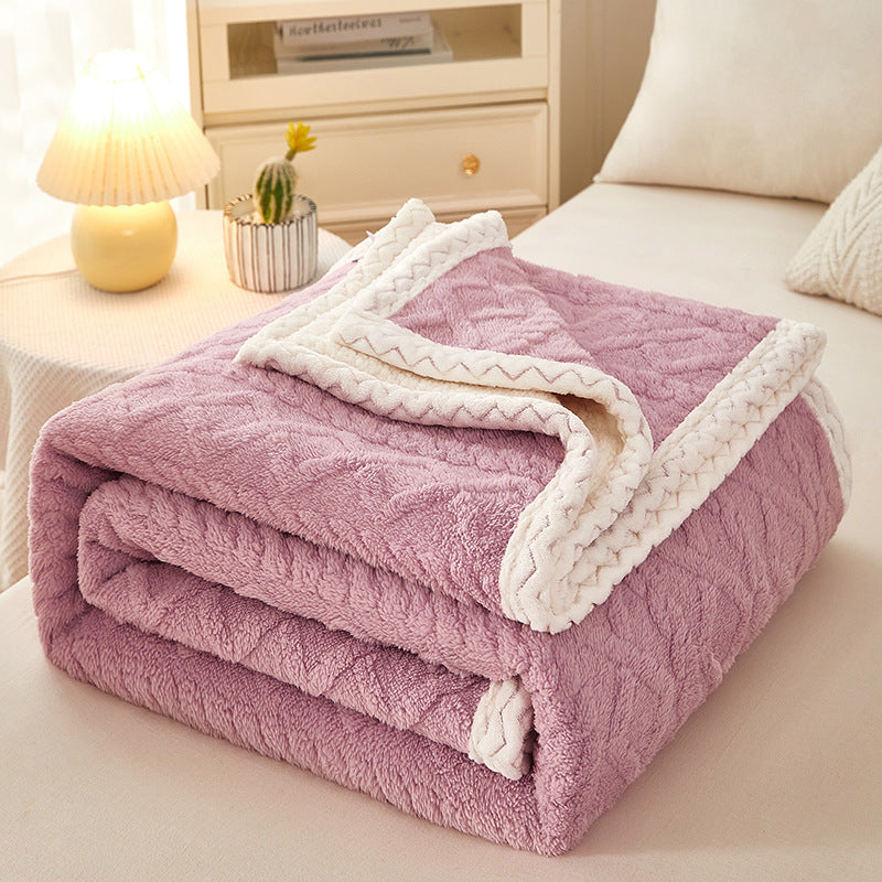 Premium Sherpa Fleece Throw Blanket Reversible Textured Design For Cozy Couches And Lounging