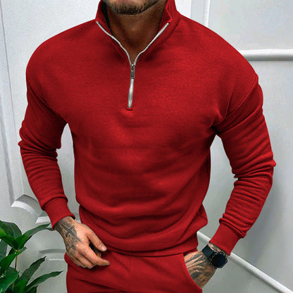 Men's Half Zip Sweater Stand Collar For All Day Comfort And Versatile Sporty Elegant Style