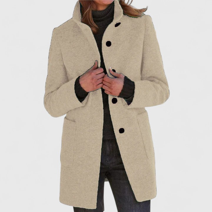 Aya | Mid-Length Coat for Women — Elegance & Daily Warmth