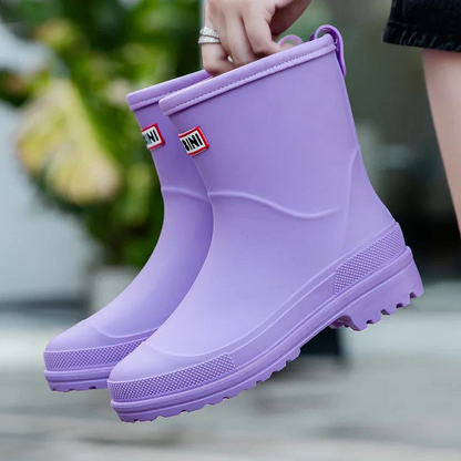 Women's rain boots up to the calf | Slip-on style