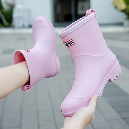 Women's rain boots up to the calf | Slip-on style