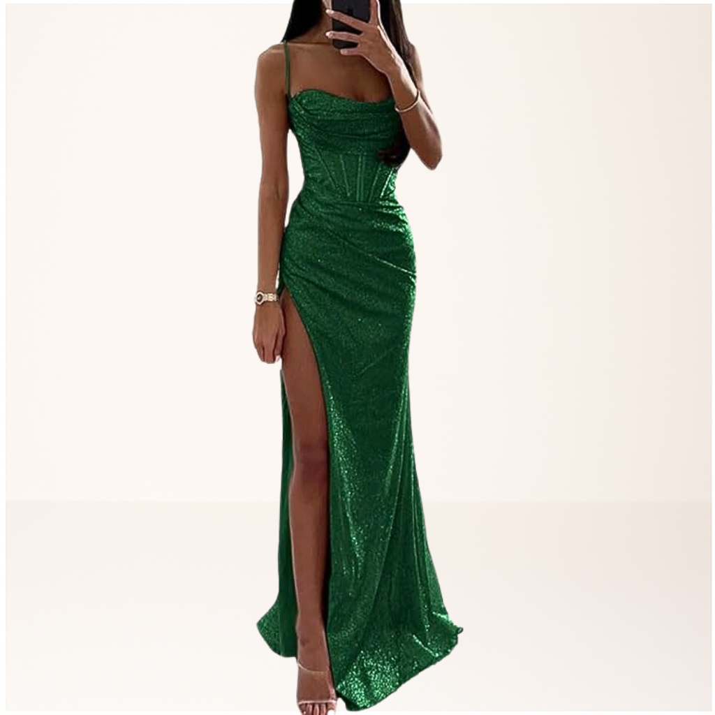 Women's Sequin Corset Party Dress | Maxi