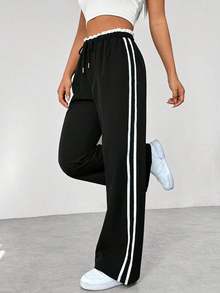 Dimphy | Elegant high-waisted straight pants