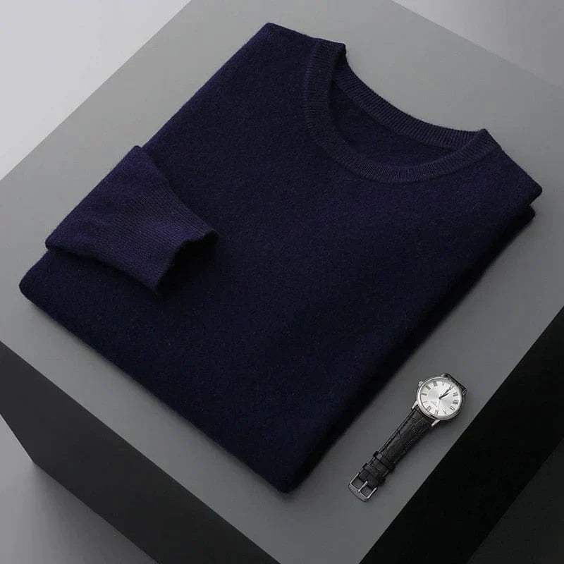 Jason Men Casual Long Sleeve Knit Sweater TrendAura Refined Comfort For Everyday Wear Layering