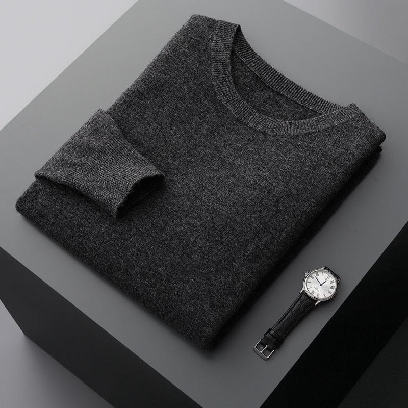 Jason Men Casual Long Sleeve Knit Sweater TrendAura Refined Comfort For Everyday Wear Layering
