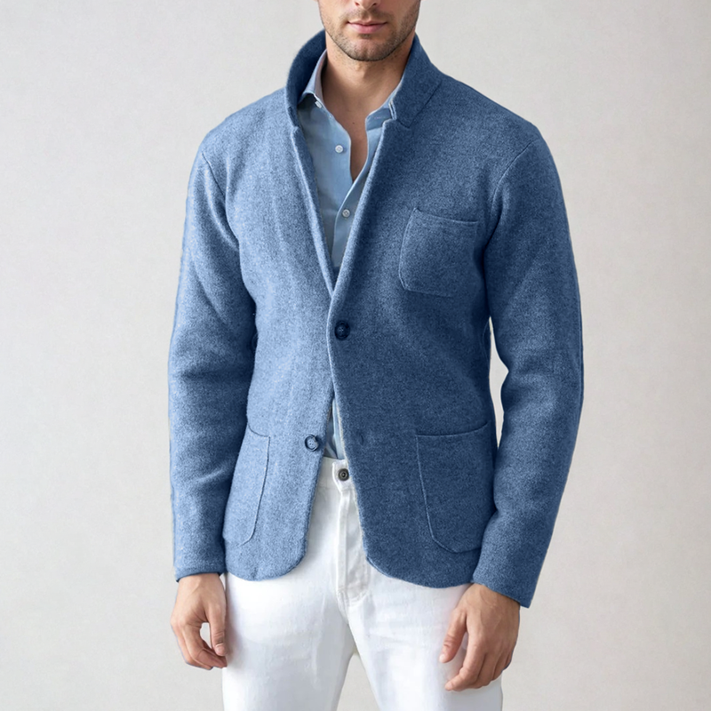 Jason Men's Modern Casual Knit Cardigan by TrendAura Blazer Inspired Layering Essential for Office and Weekend Wear