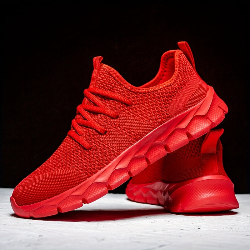 Mens Running Trainers With Cushioned Sole And Knit Upper For Gym Running And Everyday Wear For Active Men