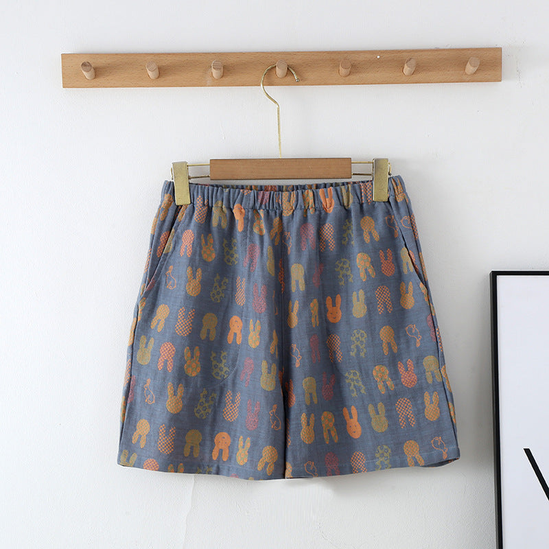 Mirjam Women Jacquard Shorts Breathable Cotton Comfort Lightweight Airy Summer Wear
