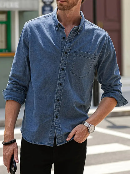 Marius Denim Shirt For Men Durable Timeless Style With All Day Comfort Everyday Versatile