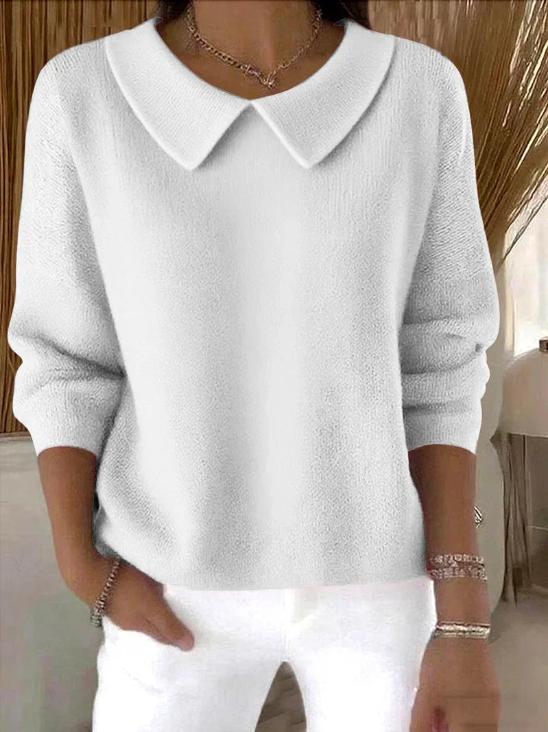 Mona Collared Knit Jumper For Women With Statement Collar And Relaxed Fit Soft Versatile Everyday Wear