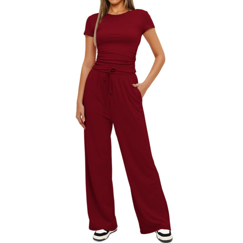 Margriet Pleated 2 Piece Set For Women Stylish Casual Comfort With Refined Fit And Modern Style