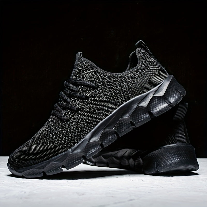 Mens Running Trainers With Cushioned Sole And Knit Upper For Gym Running And Everyday Wear For Active Men