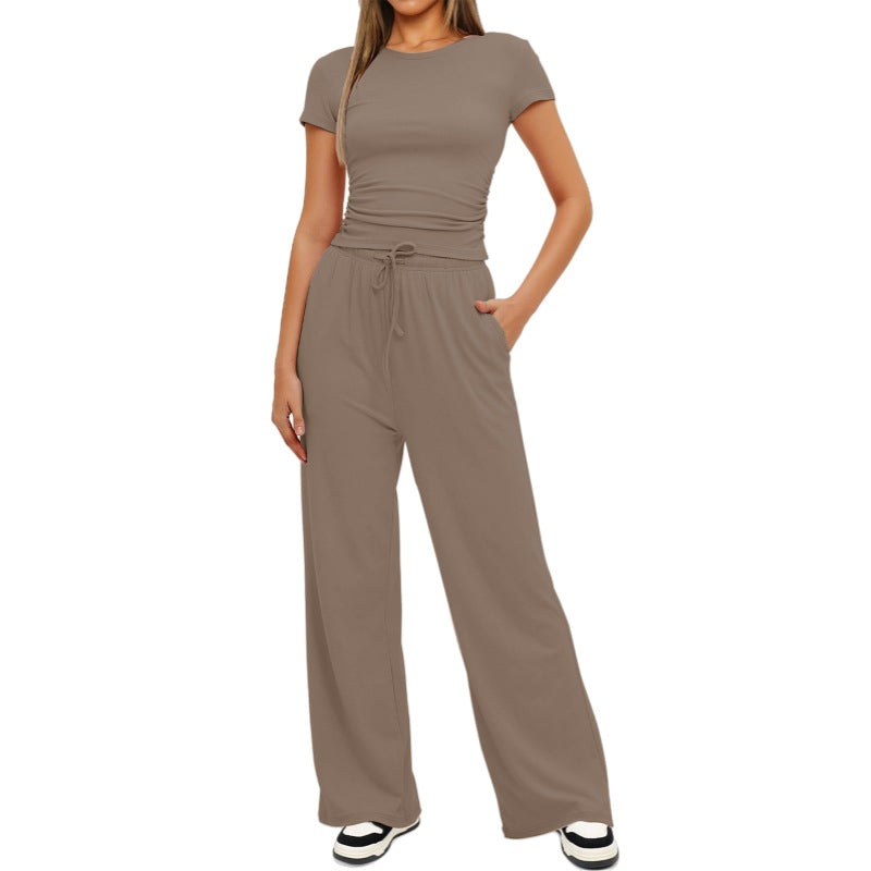 Margriet Pleated 2 Piece Set For Women Stylish Casual Comfort With Refined Fit And Modern Style
