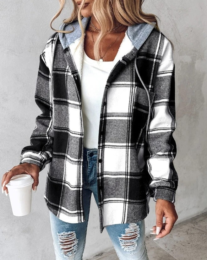 Women's Checkered Hoodie | Casual
