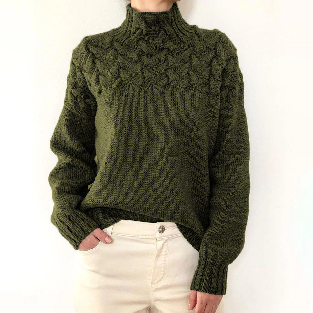 Milly Knitted Turtleneck Sweater For Women Warm Cozy Durable Soft Yarn Winter Fashion Essential For Stylish Everyday