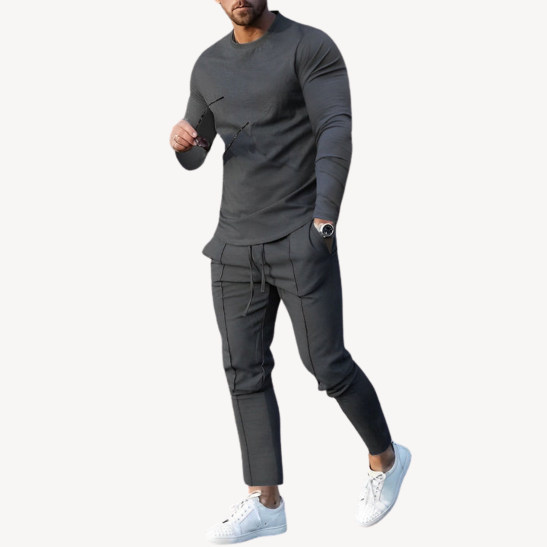 Mens Casual Long Sleeve Tracksuit Set For Men Versatile Everyday Style With Comfort