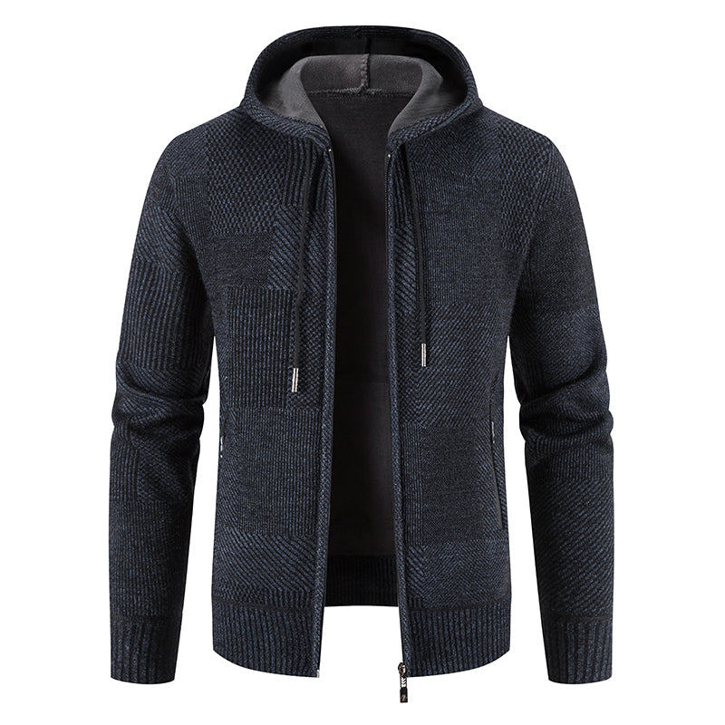 Mens Padded Hoodie For All Seasons Warm Versatile Checkered