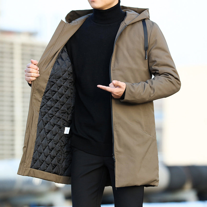 Men Winter Jacket With Hood Modern Cut Quilted Lining For Everyday Warmth And Comfort