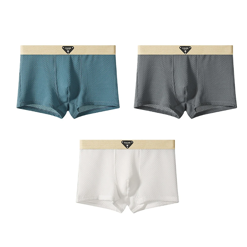 James Fitted Boxer Briefs Three Piece Set For Men Solid Short Length Underwear By TrendAura