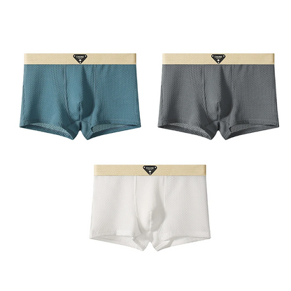 James Fitted Boxer Briefs Three Piece Set For Men Solid Short Length Underwear By TrendAura
