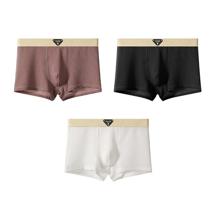 James Fitted Boxer Briefs Three Piece Set For Men Solid Short Length Underwear By TrendAura
