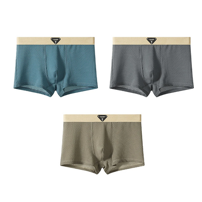 James Fitted Boxer Briefs Three Piece Set For Men Solid Short Length Underwear By TrendAura