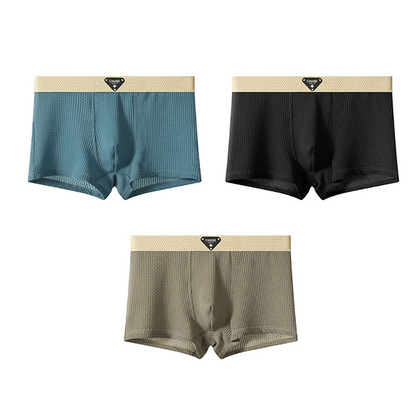 James Fitted Boxer Briefs Three Piece Set For Men Solid Short Length Underwear By TrendAura