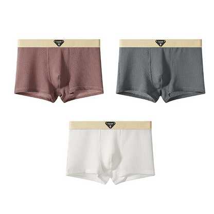 James Fitted Boxer Briefs Three Piece Set For Men Solid Short Length Underwear By TrendAura
