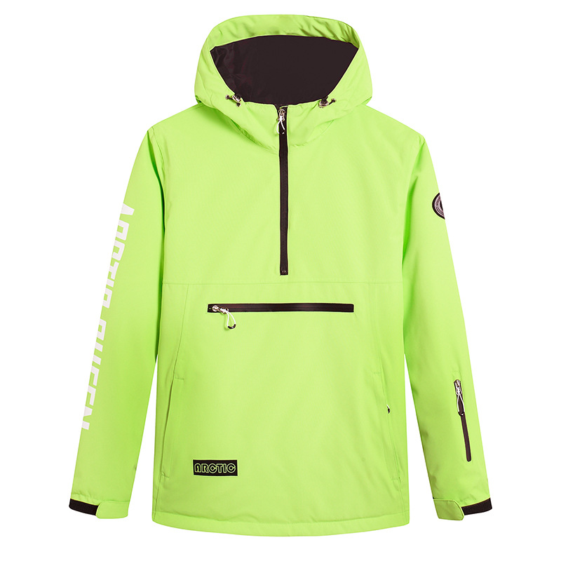 Women’s Ski Hoodie – Windproof Water-Resistant – Relaxed Fit – Half-Zip with Hood