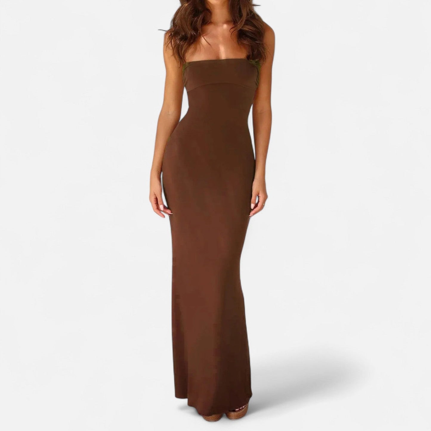 Ancient World | Long Backless Dress for Women – Elegant Draped, Modern Evening Seduction