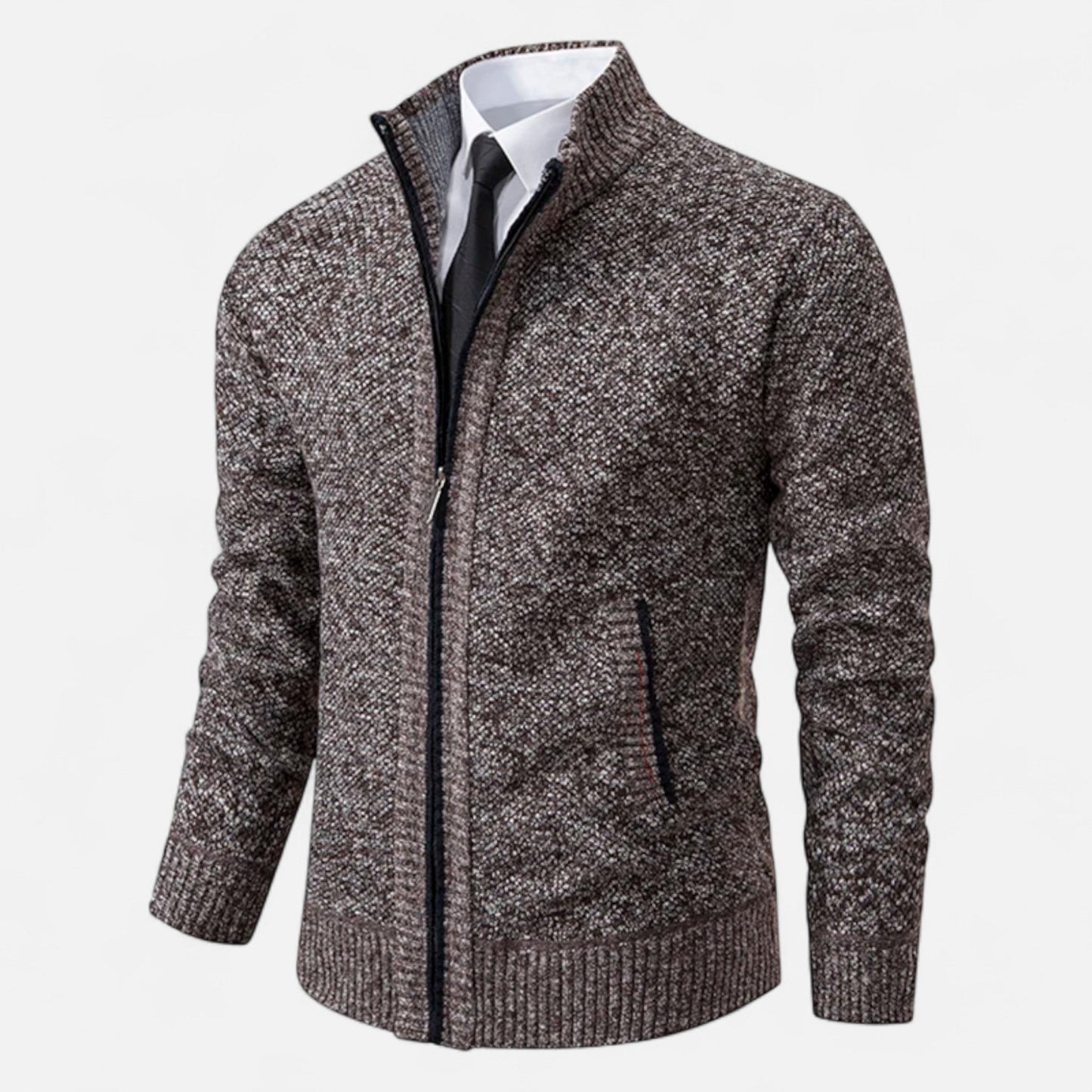 Ancient World | Men's Fleece Jacket with Zip and Stand-up Collar