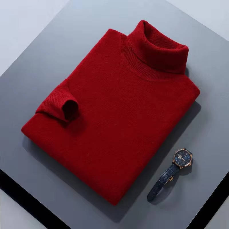 TrendAura Men's Cashmere Turtleneck Sweater Luxury Knit For Effortless Smart Casual Style