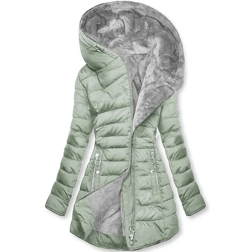 TrendAura Women's Winter Coat With Hood - Fluffy Polyester Filling For Warmth And Style