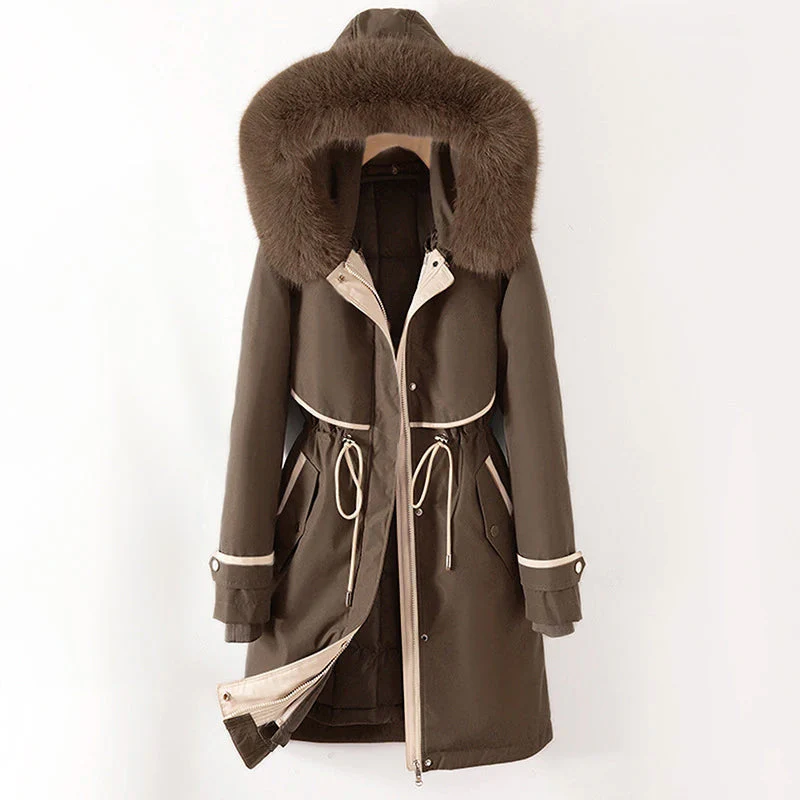 Women’s Parka Jacket – Tailored Fit – Fur Trim Hood – Quilted Lining – Zip Closure