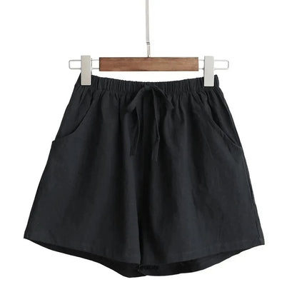 Plus Size Linen Shorts High Waisted Beach Ready Summer 2025 Breathable Cotton Blend
