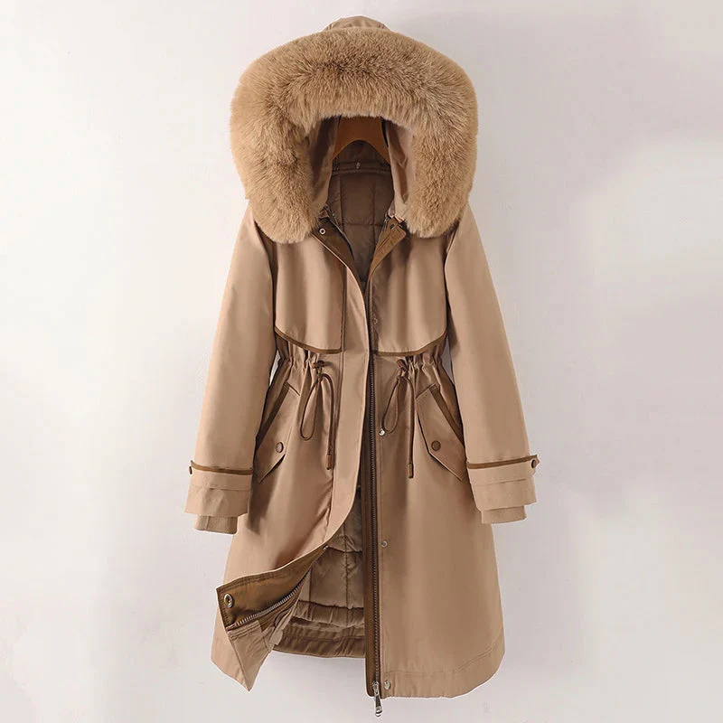 Women’s Parka Jacket – Tailored Fit – Fur Trim Hood – Quilted Lining – Zip Closure