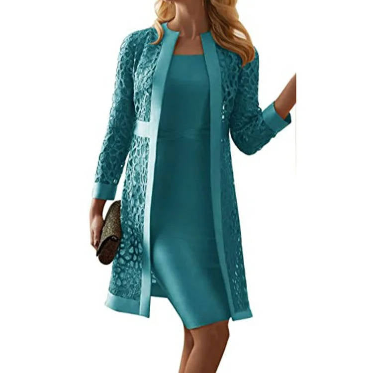Mother of Bride Dress and Lace Jacket