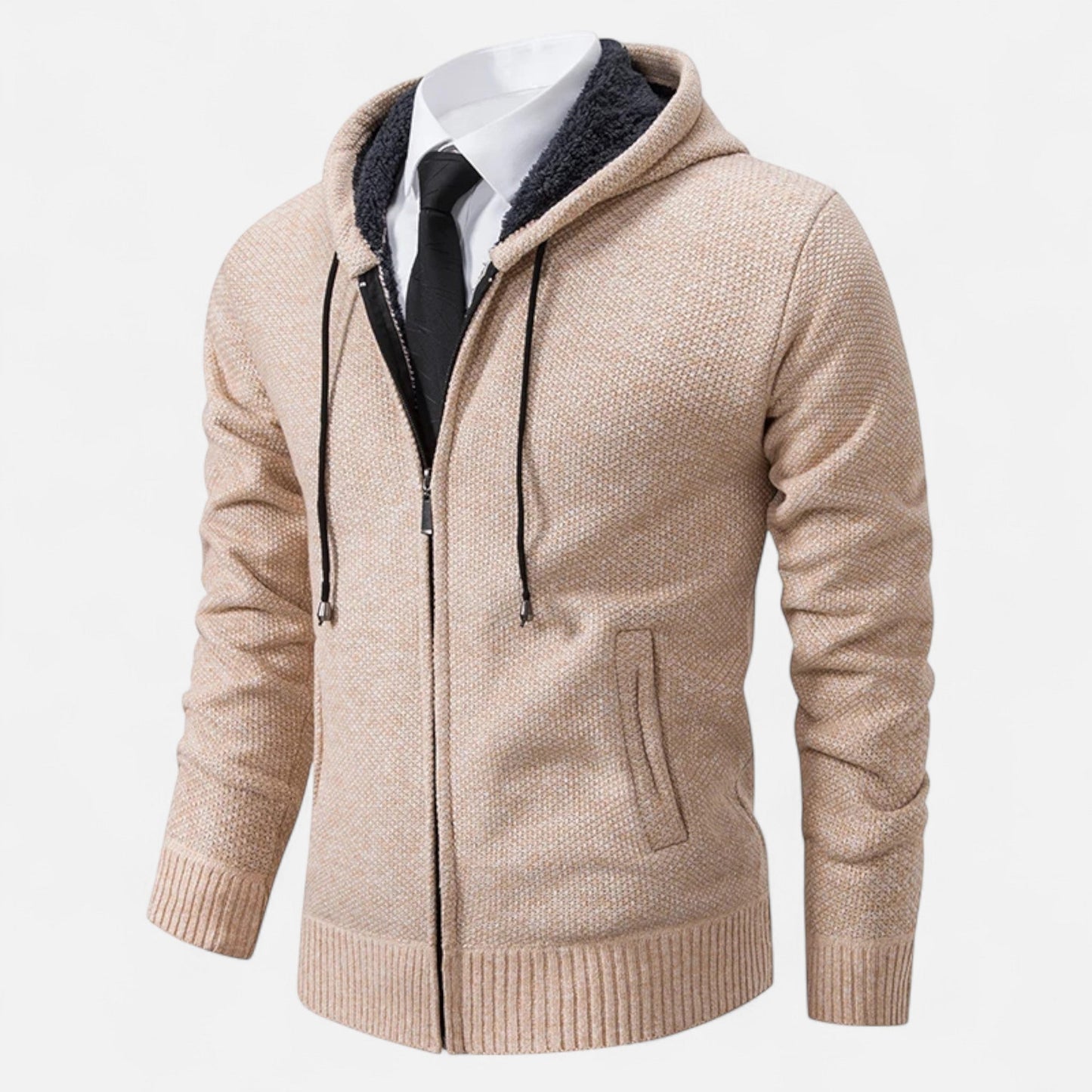 Ancient World | Men's Fleece Jacket with Zip and Stand-up Collar