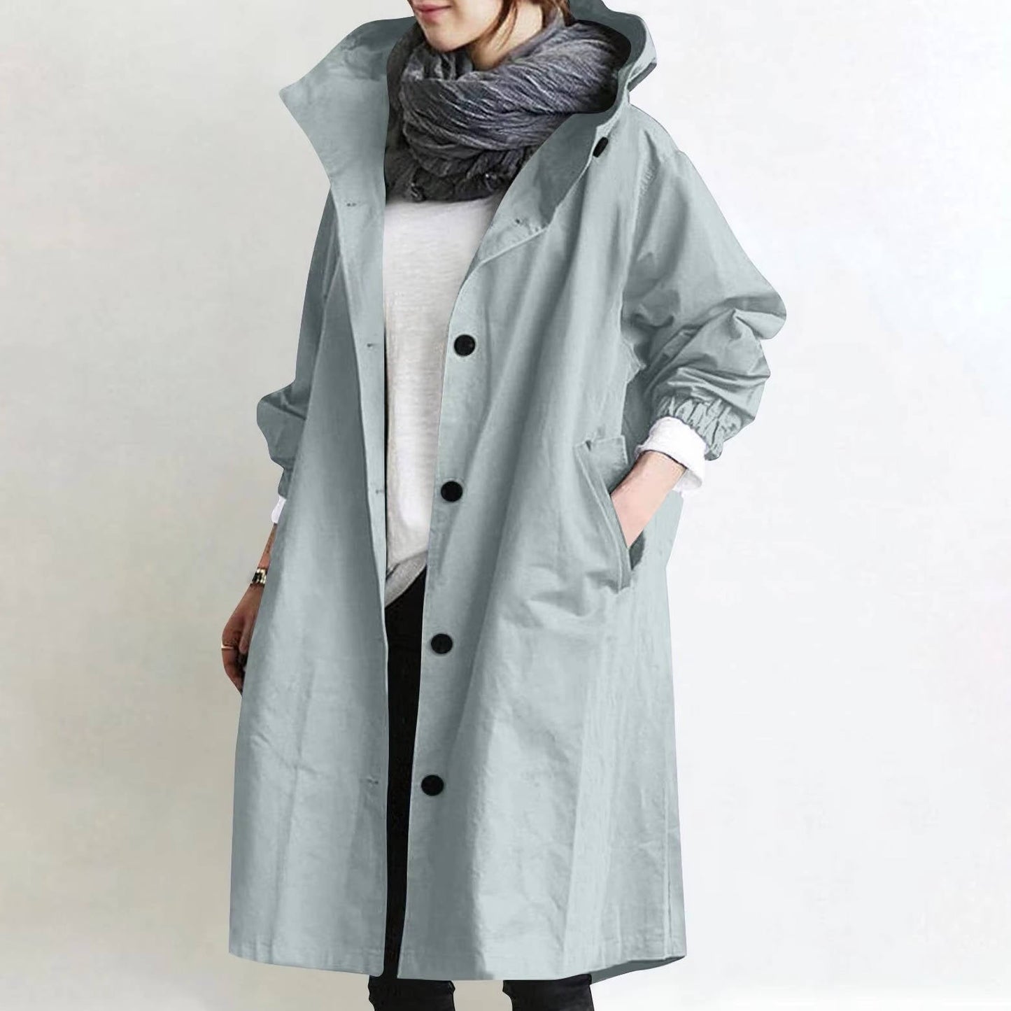 TrendAura Oversized Women's Waterproof Trench Coat - Ultra Dry Comfort With Modern Flattering Fit