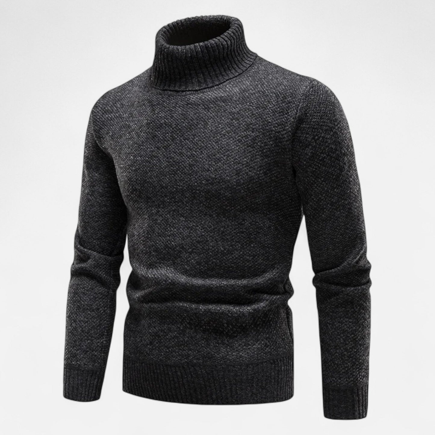 Ancient World | Men's Polar Fleece Turtleneck Slim Fit Sweater