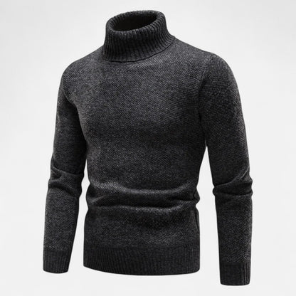 Ancient World | Men's Polar Fleece Turtleneck Slim Fit Sweater