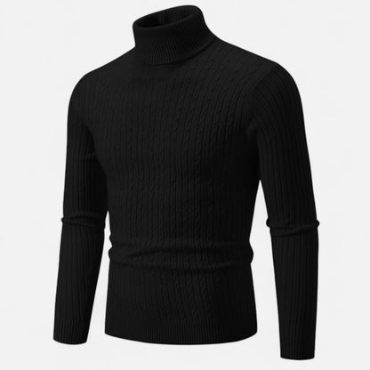 Ancient World | Men's Solid Knit Turtleneck Sweater
