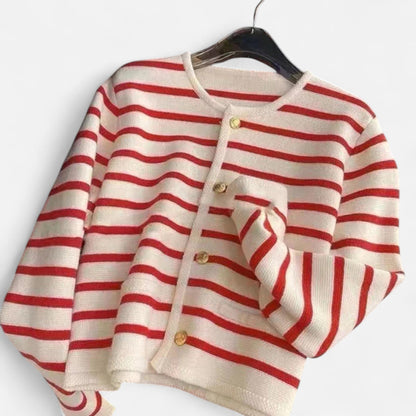 Ancient World | Women's Cropped Striped Cardigan