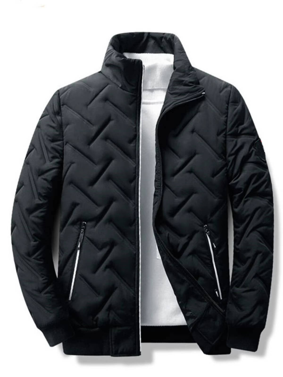 TrendAura Men's Puffer Jacket Windproof Quilted Warmth Without Bulk For Winter Weather