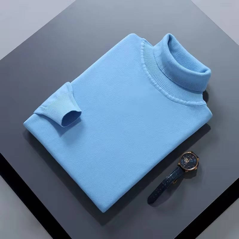 TrendAura Men's Cashmere Turtleneck Sweater Luxury Knit For Effortless Smart Casual Style