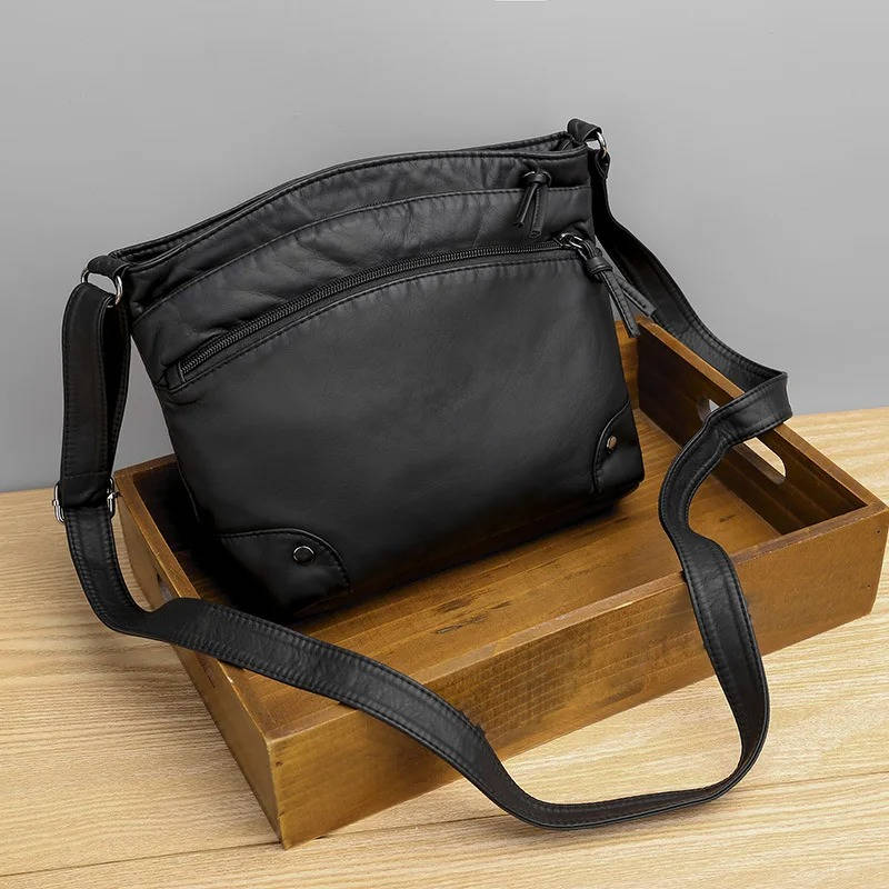 TrendAura Womens Leather Crossbody Bag - Keeps Essentials Organized With Convenient Pockets For Easy Access