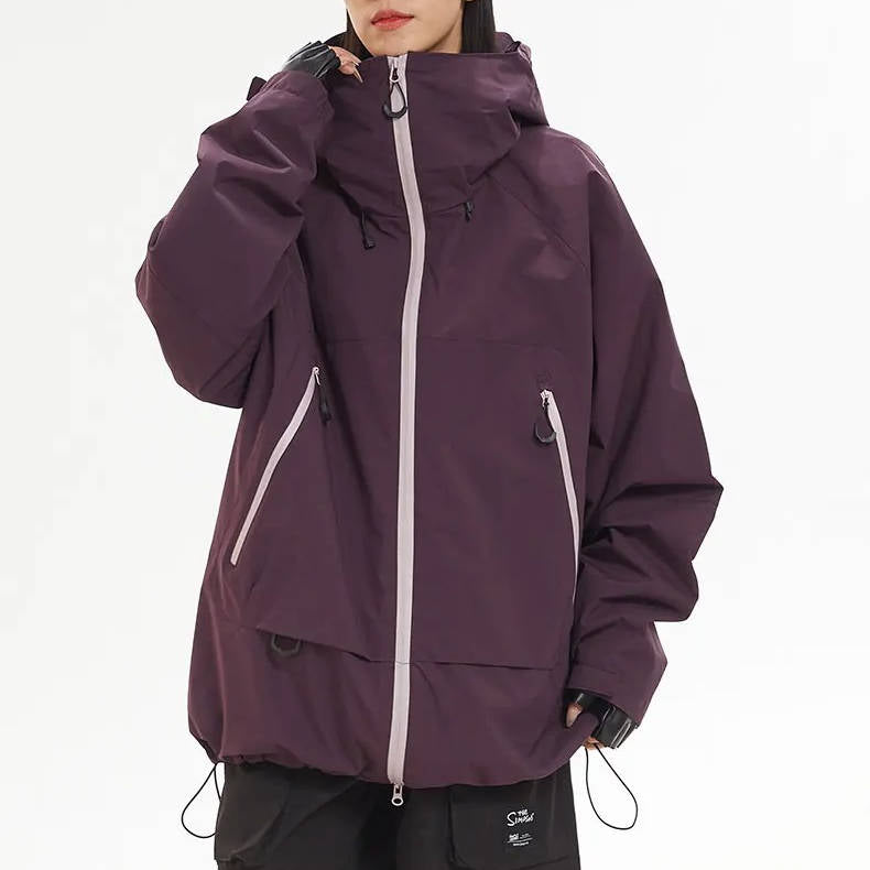 TrendAura Mens Hiking Jacket Waterproof Rain Shell With Front Zipper Pockets And Hooded Design